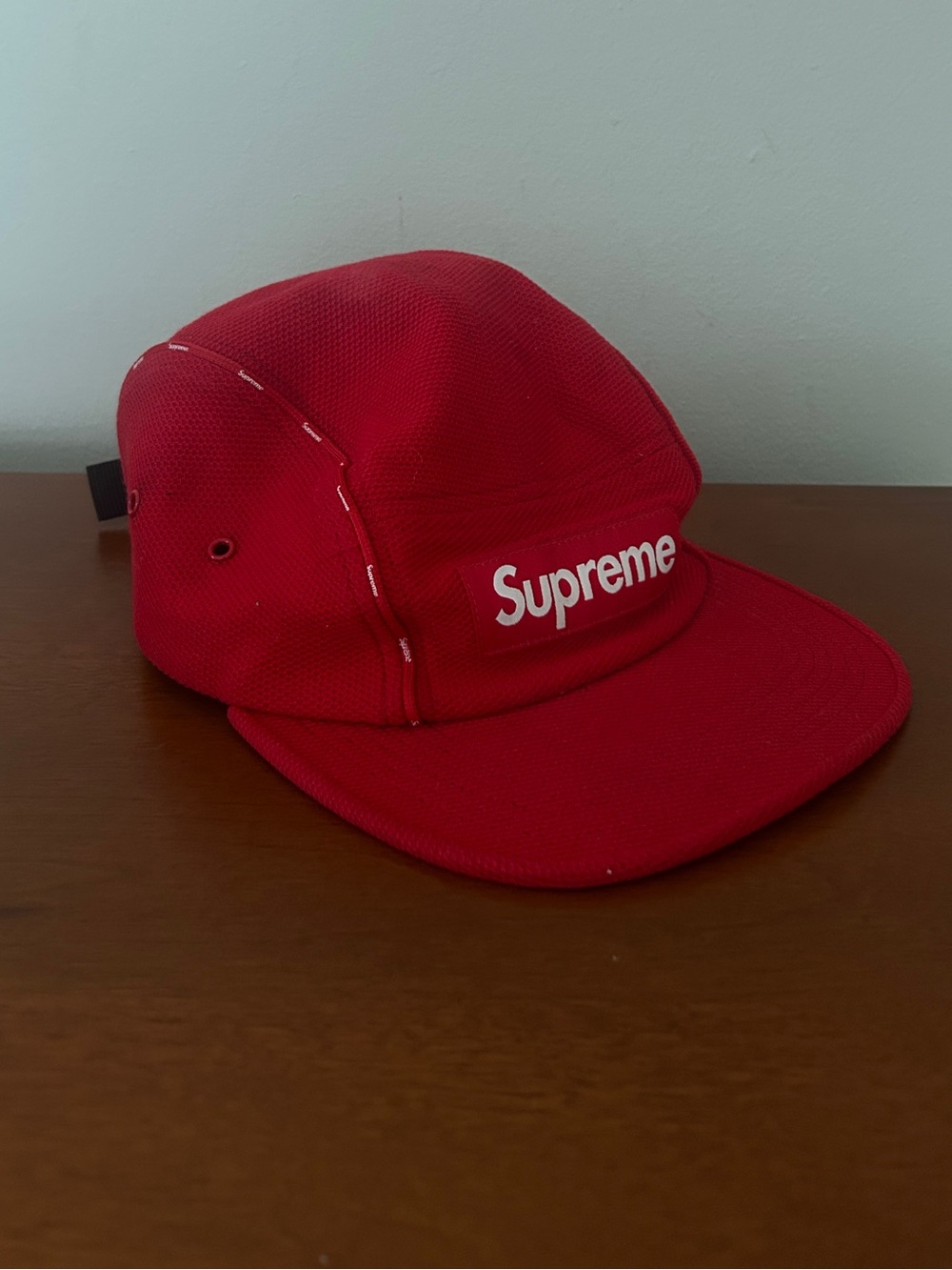 Supreme Red Camp Cap 5-Panel Hat Adjustable Streetwear